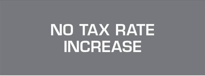 No  Estimated Tax Increase Banner